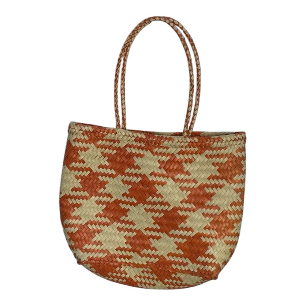 Urban Outfitters Women's Natural Orange Daisy Mini Straw Tote Bag NWOT BAGSBIN2 - Picture 1 of 7